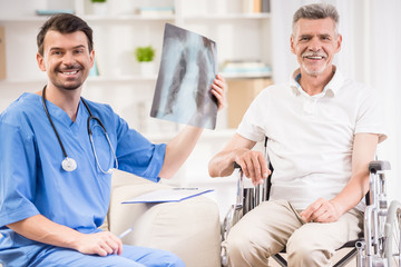 Old man at hospital