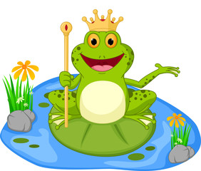 prince frog cartoon presenting