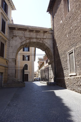 Fototapeta na wymiar Triumphal Arch of Gallienus Rome Italy