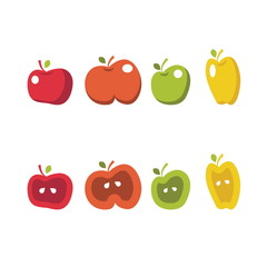 Illustration set of apples