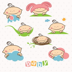 Vector illustration of baby