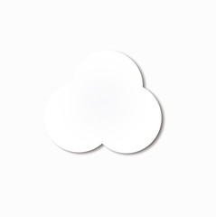 Abstract speech bubbles in the shape of cloud