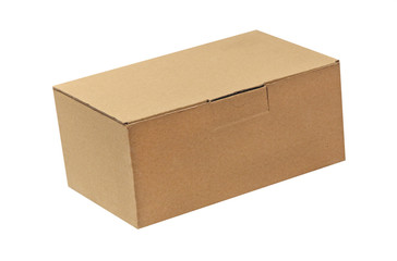 Paper box taken closeup.Isolated.