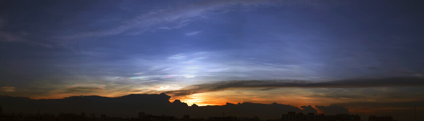 Beautiful sunset sky. Sky Background panorama