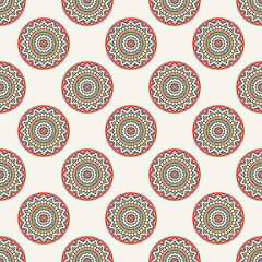 Ethnic floral seamless pattern