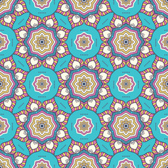Ethnic floral seamless pattern