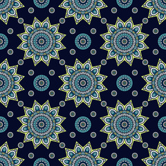 Ethnic floral seamless pattern