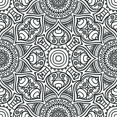 Ethnic floral seamless pattern