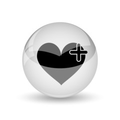 Heart with cross icon