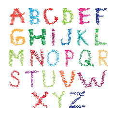 Hand drawing vector letters