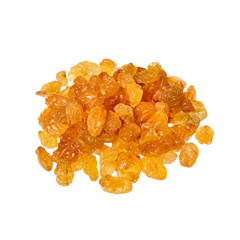 Raisins isolated on white background.