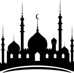 silhouette of ramadan kareem background