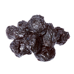 Dried Prunes on isolated background.