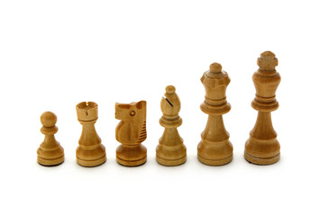Schachfiguren weiß