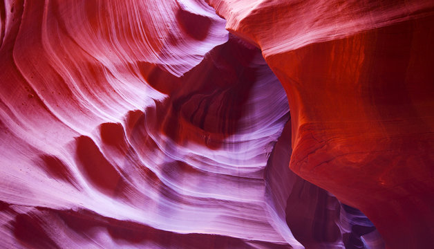 colourful sandstone abstract of the Antelope Canyon, Page, Arizona, USA