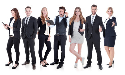 Businessteam mit vershiedenen Funktionen Collage