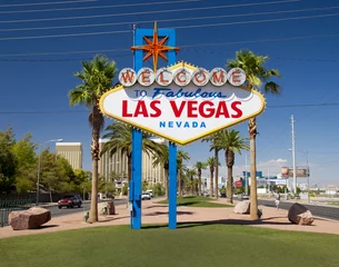 Poster beroemd bord op Las Vegas Boulevard (Strip), Nevada, VS © AR Pictures