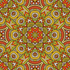 Ethnic floral seamless pattern