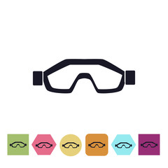 Ski glasses icon