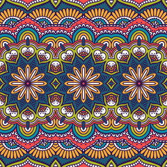 Ethnic floral seamless pattern