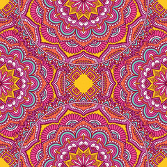 Ethnic floral seamless pattern