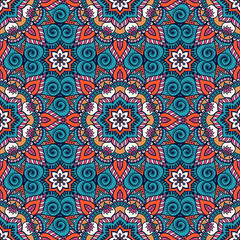 Ethnic floral seamless pattern