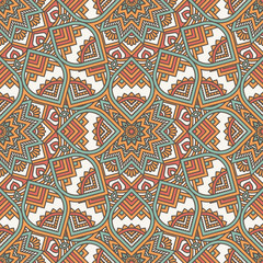 Ethnic floral seamless pattern
