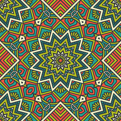 Ethnic floral seamless pattern