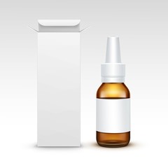 Vector Blank Medicine Medical Glass Spray Bottle