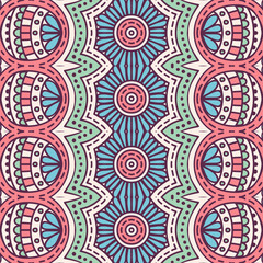 Ethnic floral seamless pattern