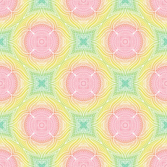 Ethnic floral seamless pattern