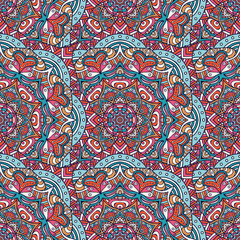 Ethnic floral seamless pattern