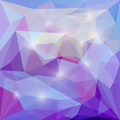 Fototapeta premium Abstract bright polygonal triangular background with lights