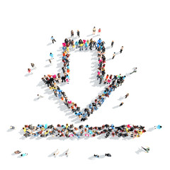 people in the shape of loading mark.