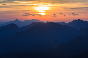Sunset over the Fagaras Mountains, Southern Carpathians