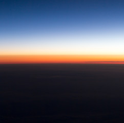 Obraz premium sunset view from the airplane