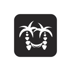 Hammock and palm trees icon