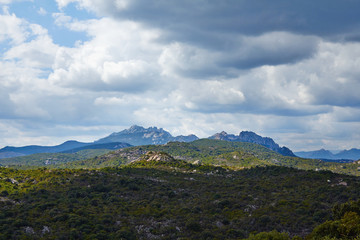 Naklejka premium Beautiful summer view sea beach mountain Italia