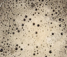 coffee foam. close-up