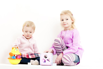 playing two little girls