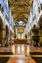 Fototapeta na wymiar interior of Parma Cathedral, Emilia-Romagna, Italy