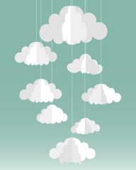 Vector paper clouds