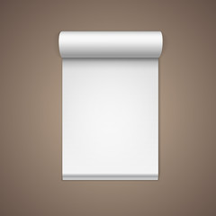 Vector White Blank Paper Note Notebook Page