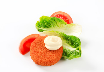 Fried breaded cheese