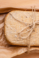 loaf of bread on backing paper