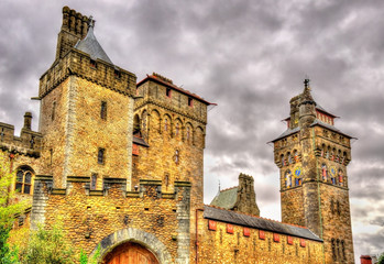 Fototapeta na wymiar View of Cardiff Castle - Wales, Great Britain