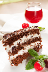 Fetta di torta foresta nera