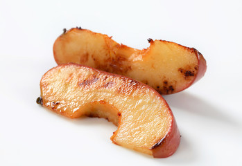 Pan fried apple slices