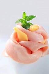 Ham and cheese appetizer