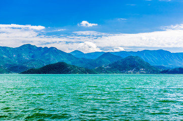 Landscape view on Skadarske lake in Montenegro